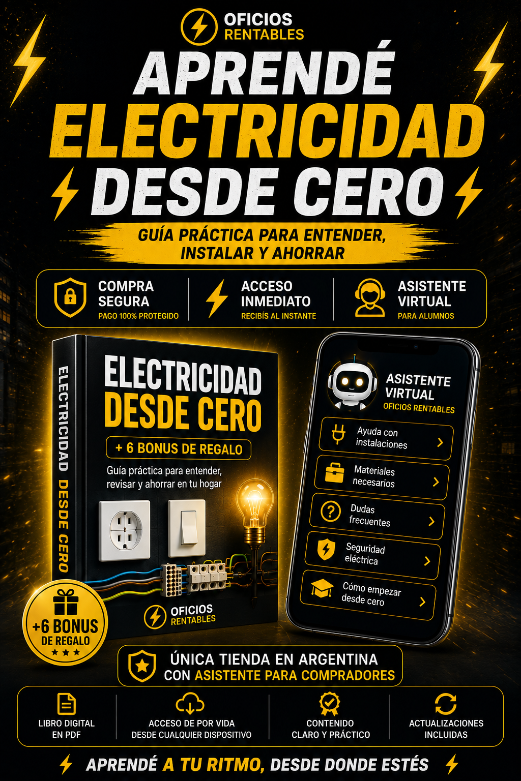 ⚡ Electricidad Desde Cero (Guía Completa + Bonus)